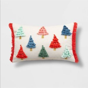 Opalhouse Holiday Christmas Trees Lumbar Pillow